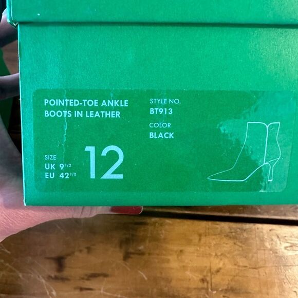 ✨ NEW J.Crew Pointed Toe Leather Stiletto Ankle Boots - Size 12 ✨ - Picture 12 of 14